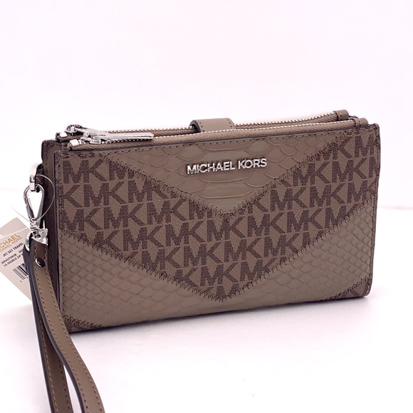 Michael Kors DoubleZip Wallet Wristlet Phone Case Dusk - Picture 11 of 15